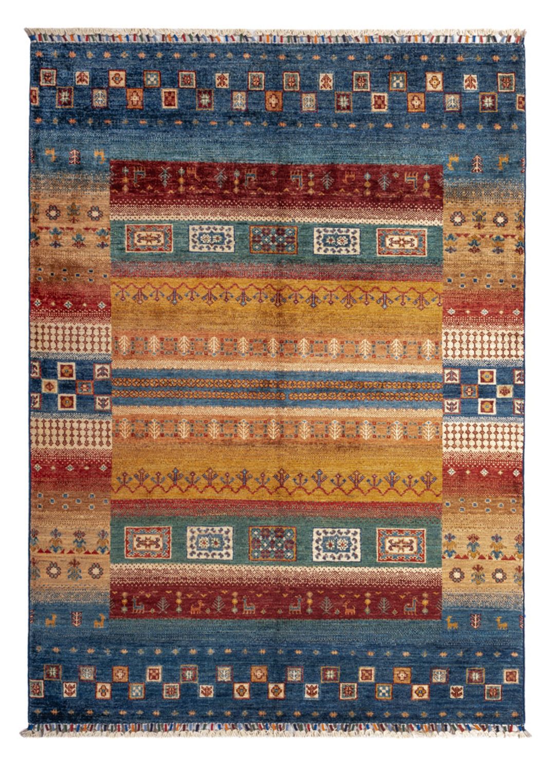 Tapis Gabbeh - Loribaft Persan - 183 x 131 cm - multicolore