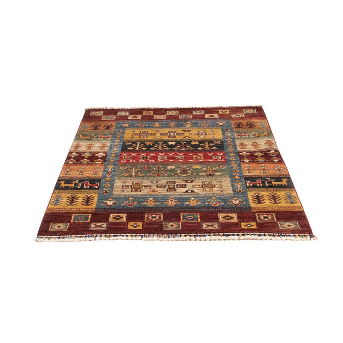 Tapis Gabbeh - Loribaft Persan - 148 x 105 cm - multicolore