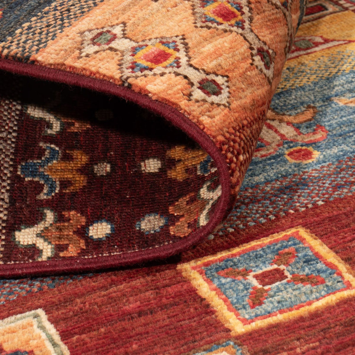 Tapis Gabbeh - Loribaft Persan - 143 x 105 cm - multicolore