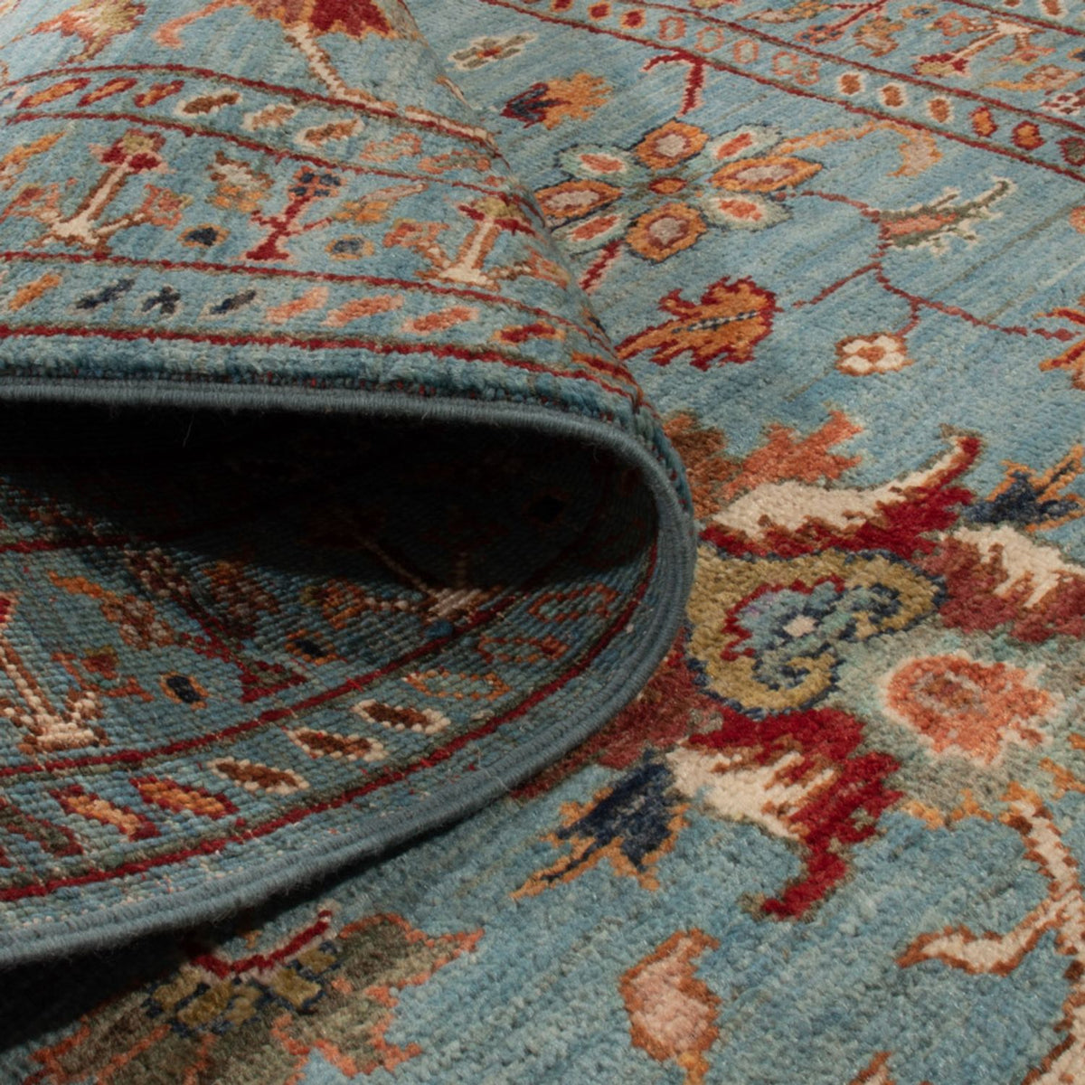 Tapis de couloir Tapis Ziegler - Ariana - 235 x 85 cm - bleu