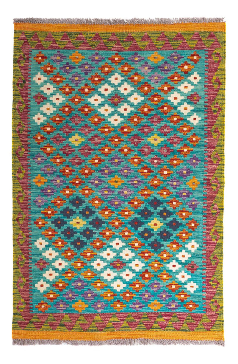 Tapis Kelim - Splash - 131 x 92 cm - multicolore