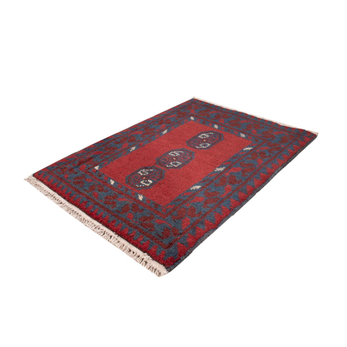 Tapis afghan - Filpa - 66 x 49 cm - rouge