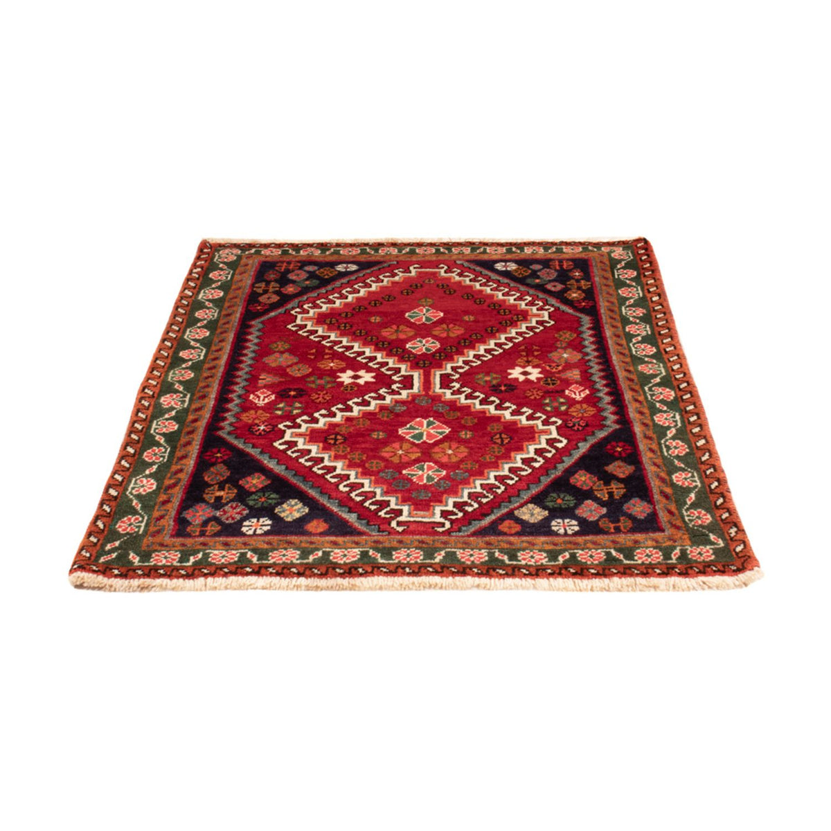 Tapis persan - Nomadic - 128 x 94 cm - rouge