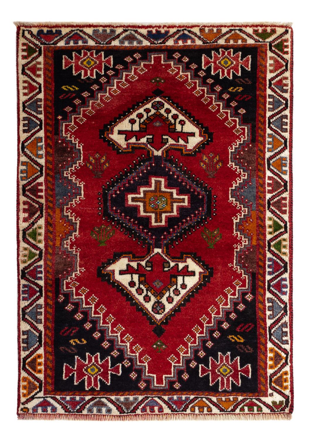 Tapis persan - Nomadic - 119 x 81 cm - rouge foncé