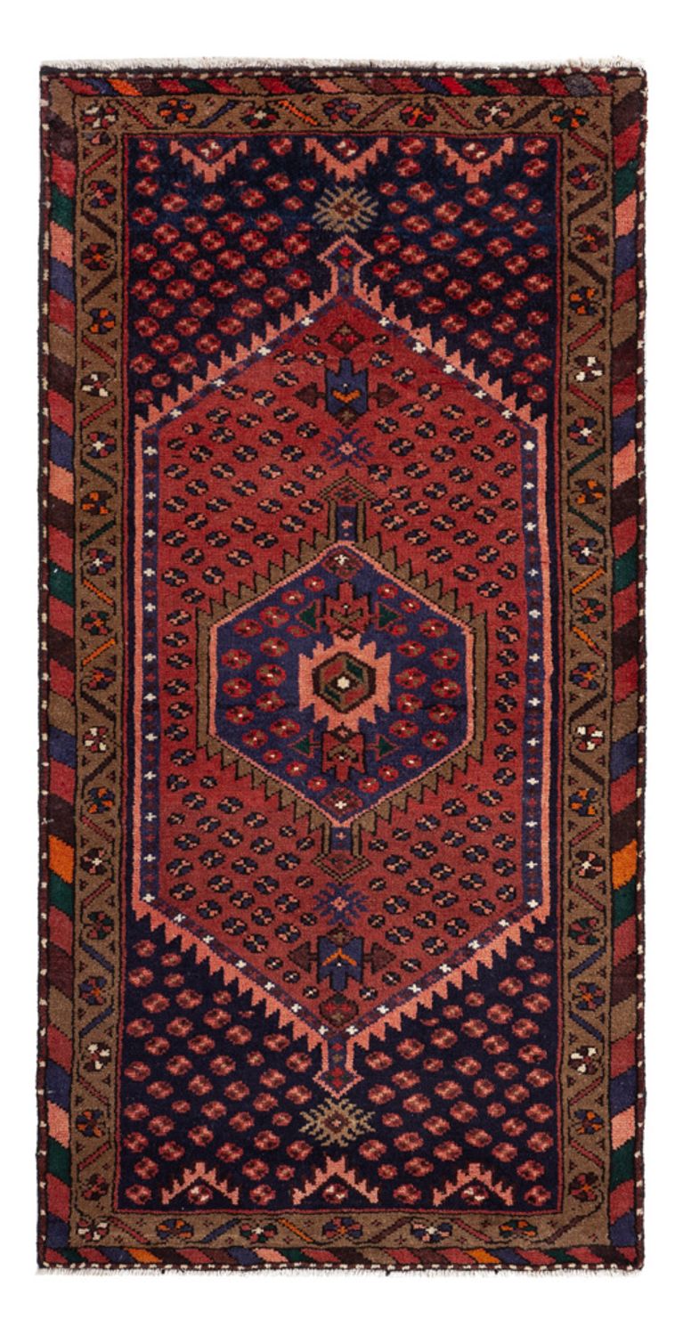 Tapis persan - Nomadic - 153 x 74 cm - rouge foncé