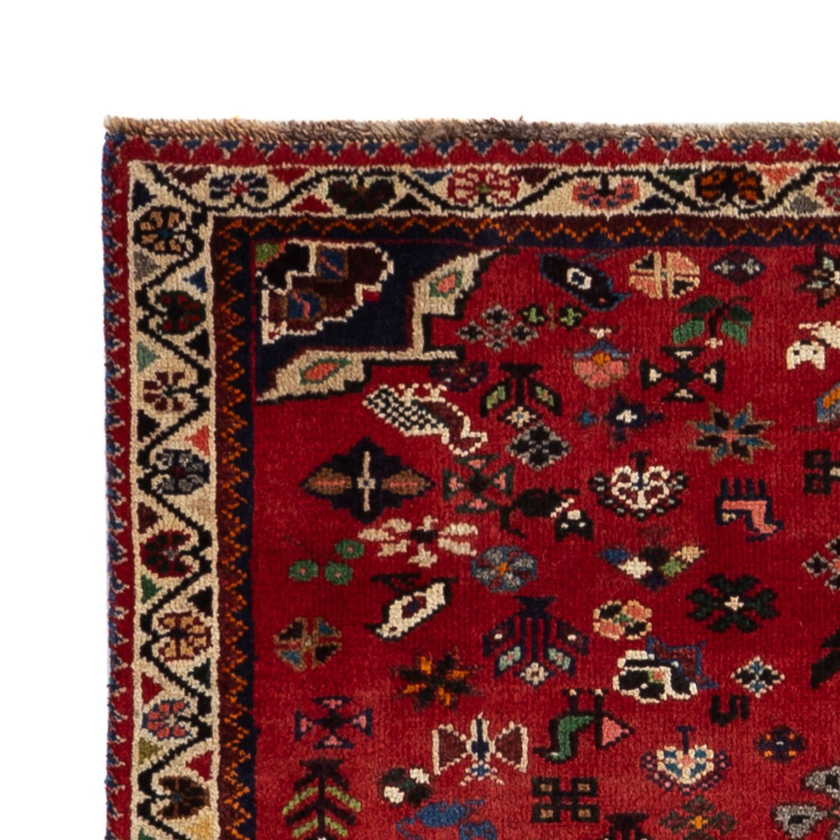 Tapis persan - Nomadic - 109 x 73 cm - rouge foncé