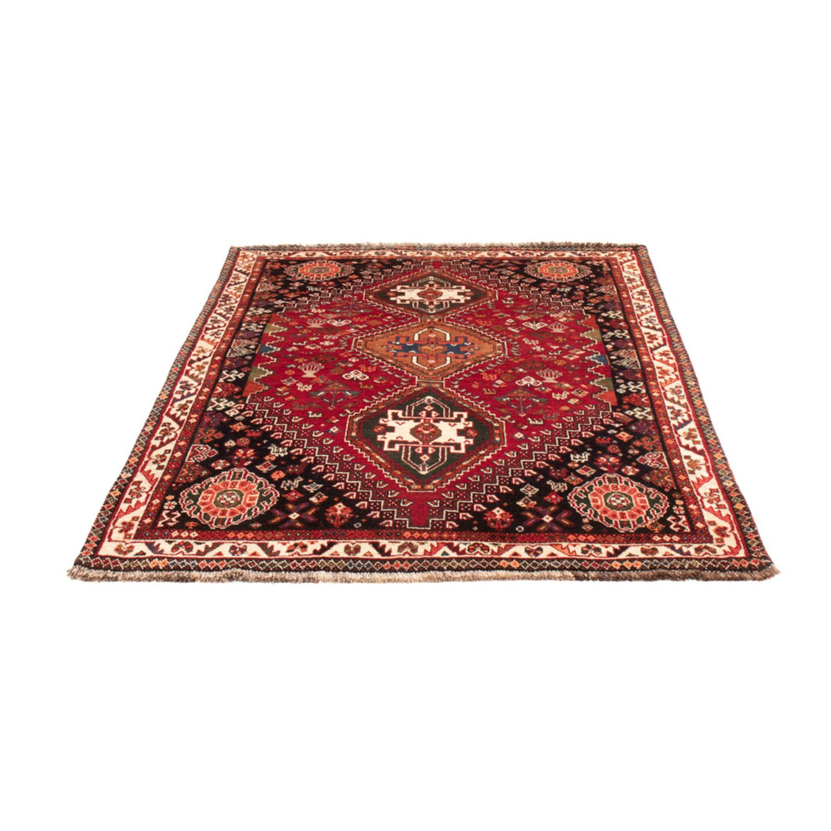 Tapis persan - Nomadic - 156 x 110 cm - rouge foncé