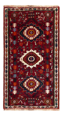Tapis persan - Nomadic - 143 x 77 cm - rouge foncé