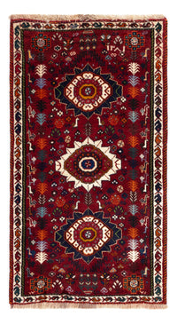 Tapis persan - Nomadic - 143 x 77 cm - rouge foncé