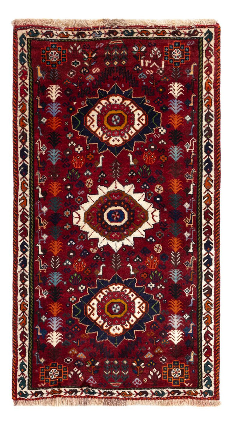 Tapis persan - Nomadic - 143 x 77 cm - rouge foncé