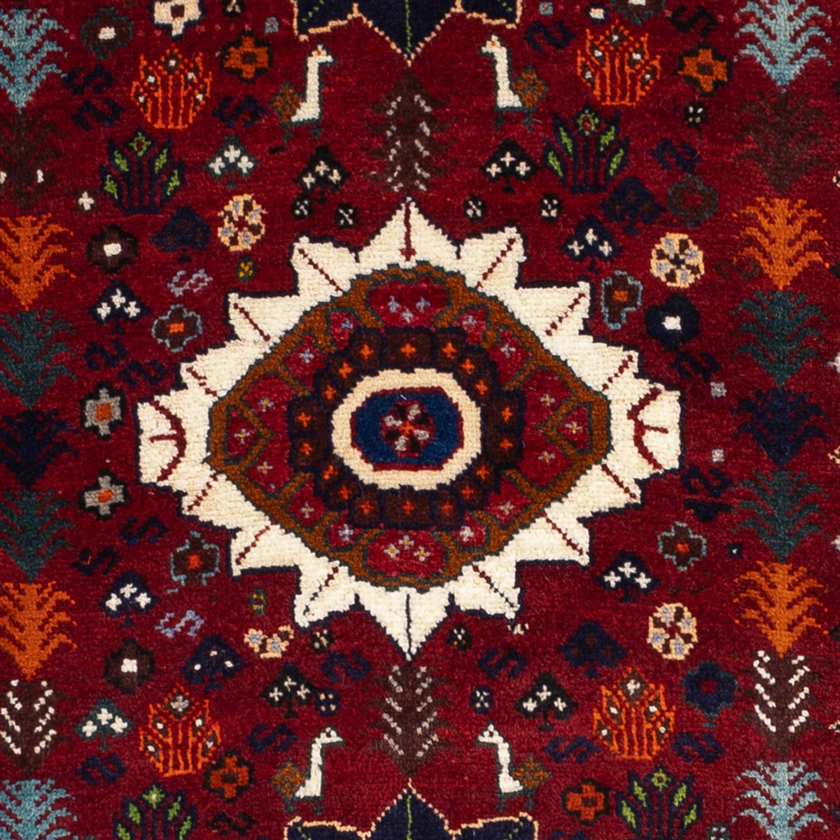 Tapis persan - Nomadic - 143 x 77 cm - rouge foncé