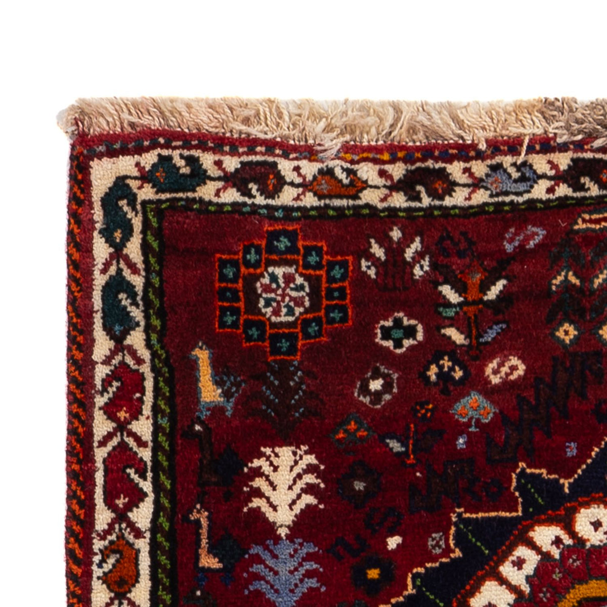 Tapis persan - Nomadic - 143 x 77 cm - rouge foncé