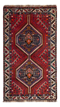 Tapis persan - Nomadic - 142 x 79 cm - rouge foncé