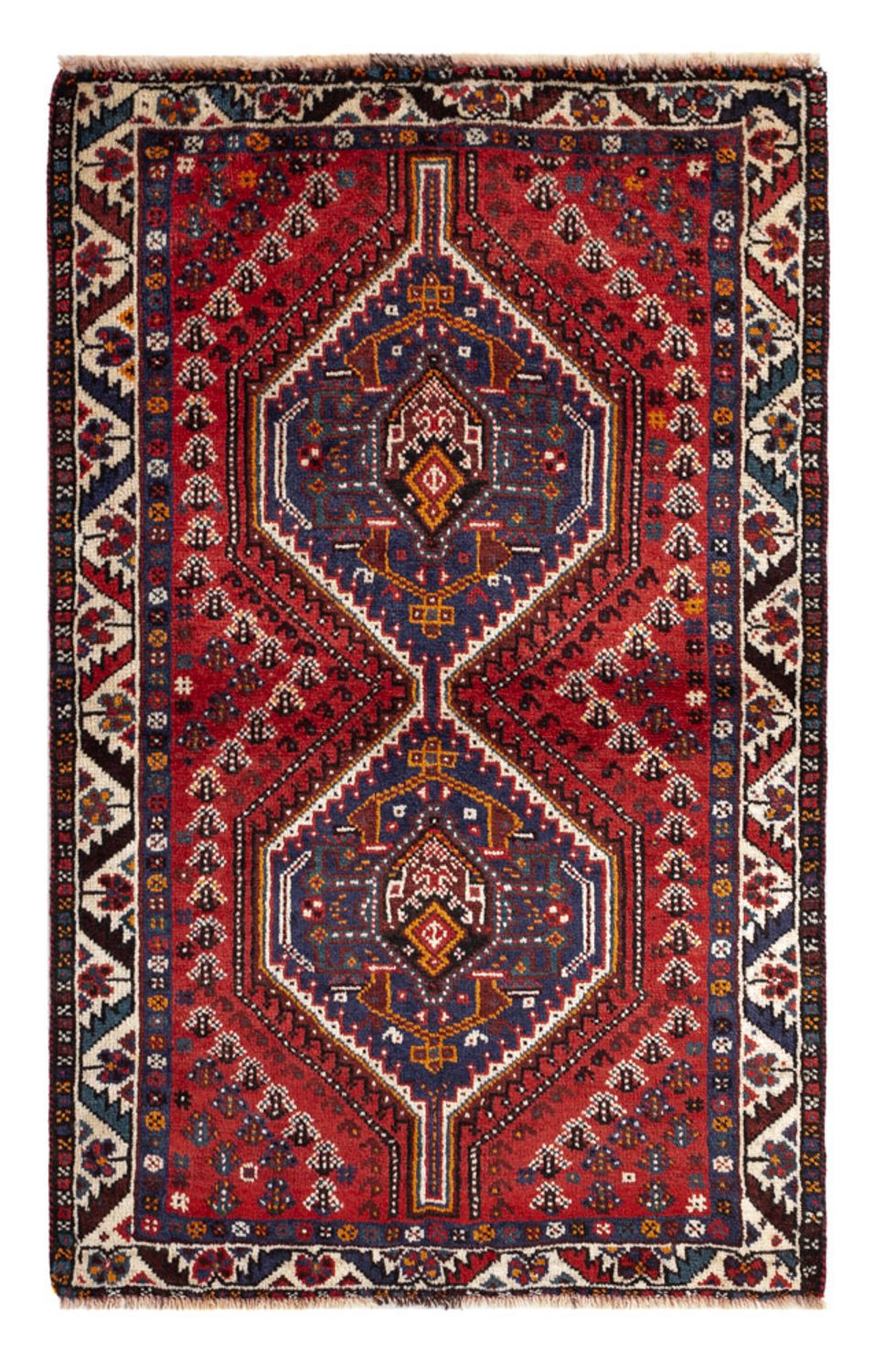 Tapis persan - Nomadic - 137 x 85 cm - rouge foncé
