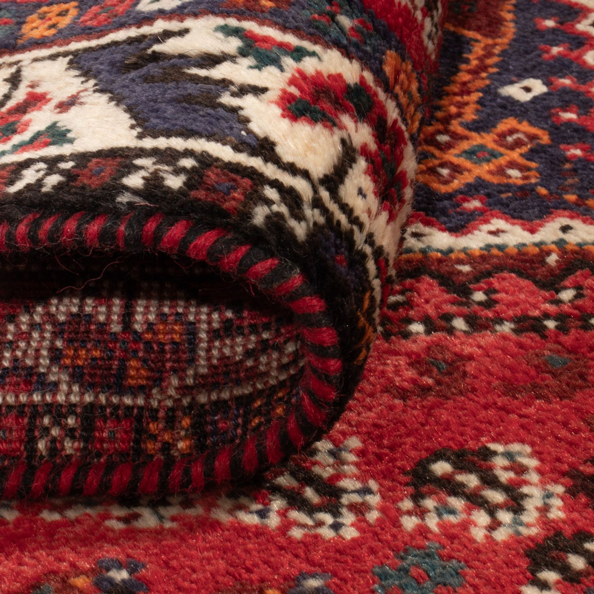 Tapis persan - Nomadic - 137 x 85 cm - rouge foncé