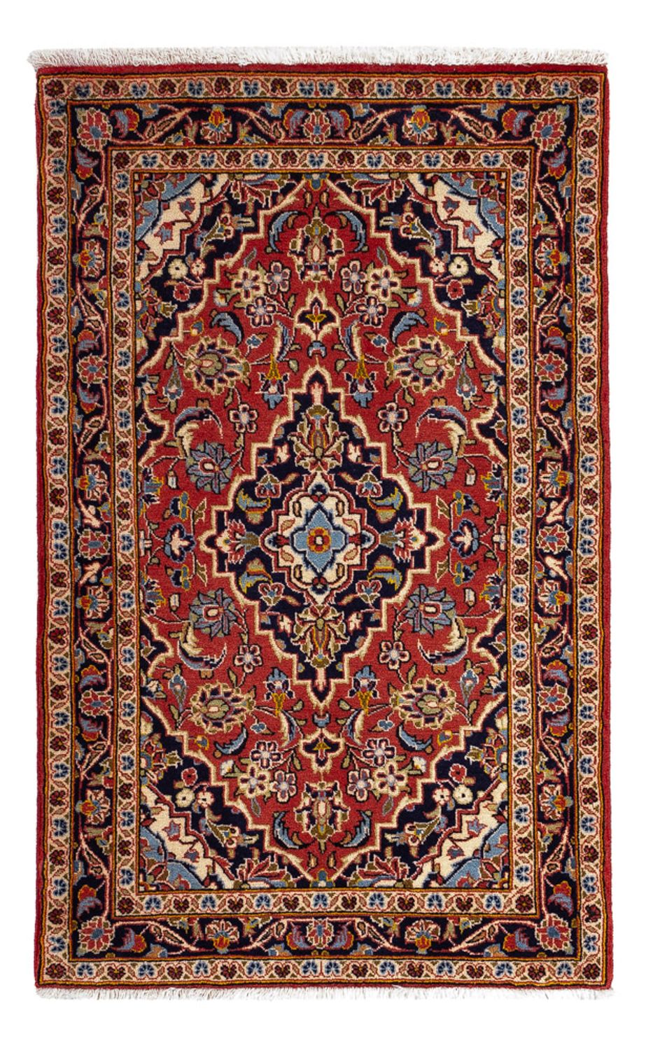 Tapis persan - Keshan - 111 x 69 cm - gris foncé