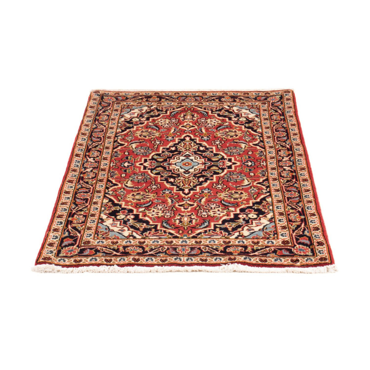 Tapis persan - Keshan - 111 x 69 cm - gris foncé