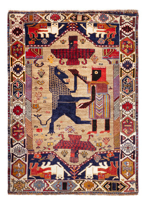 Tapis persan - Nomadic - 157 x 113 cm - multicolore