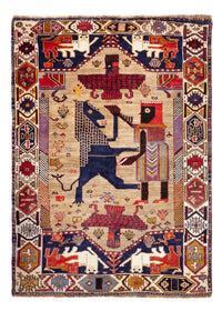 Tapis persan - Nomadic - 157 x 113 cm - multicolore