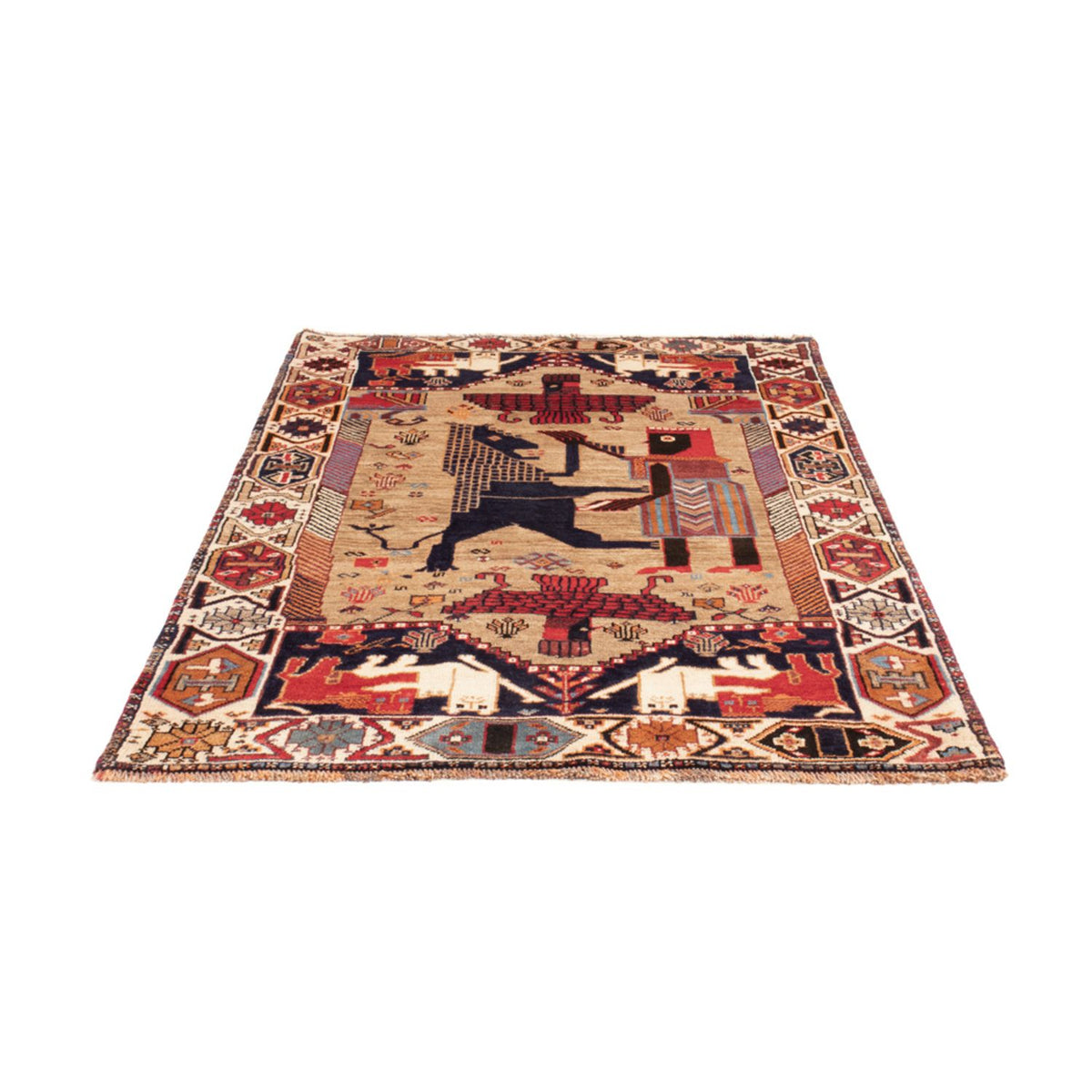 Tapis persan - Nomadic - 157 x 113 cm - multicolore