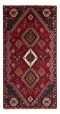 Tapis persan - Nomadic - 256 x 141 cm - rouge foncé