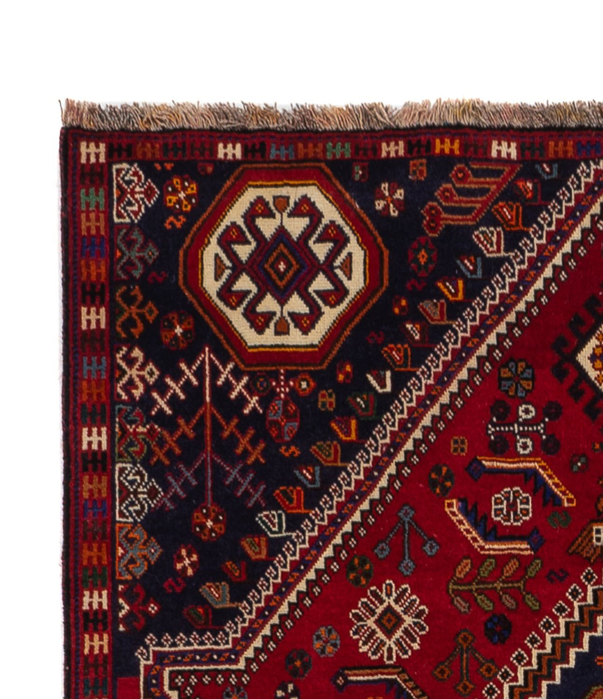 Tapis persan - Nomadic - 256 x 141 cm - rouge foncé