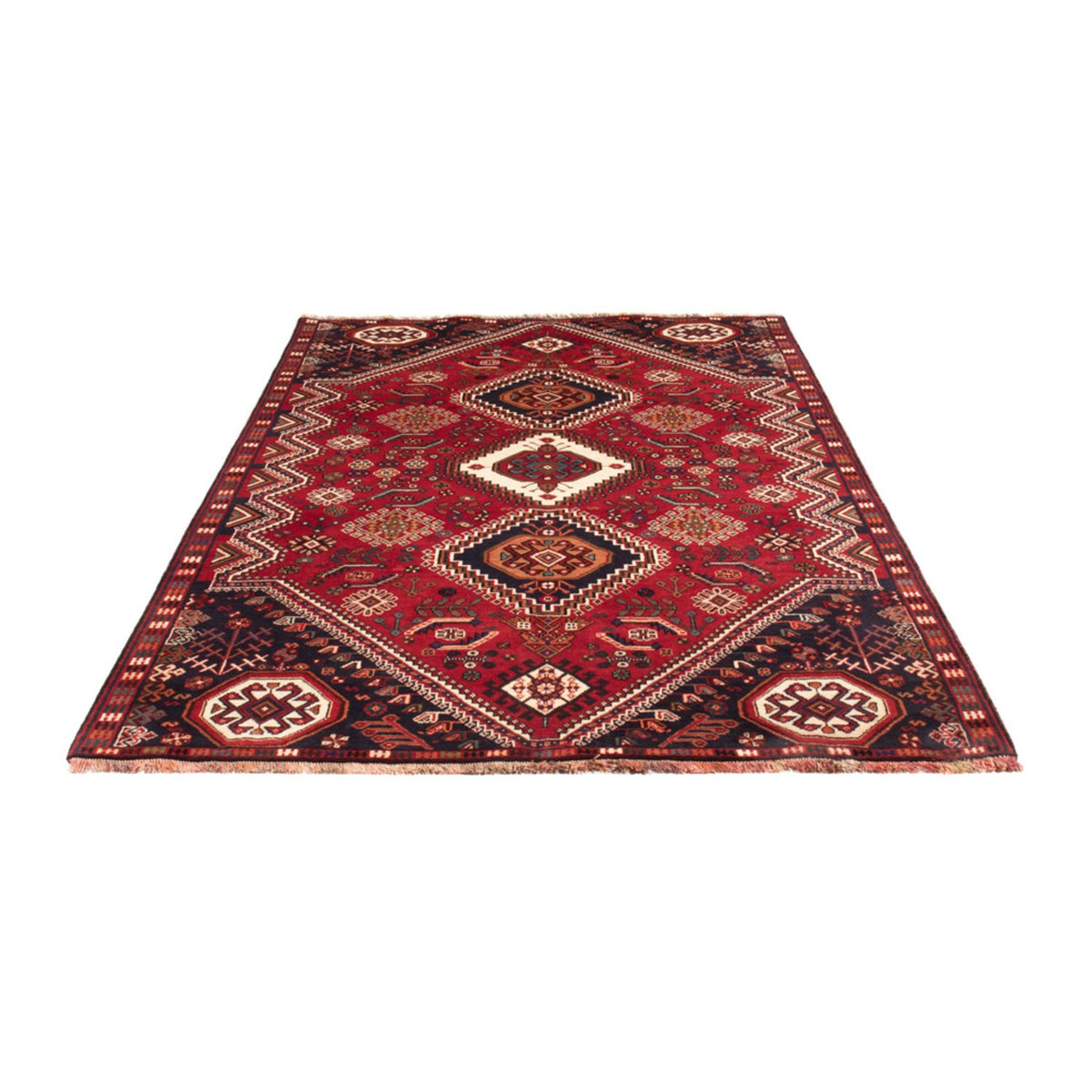 Tapis persan - Nomadic - 256 x 141 cm - rouge foncé