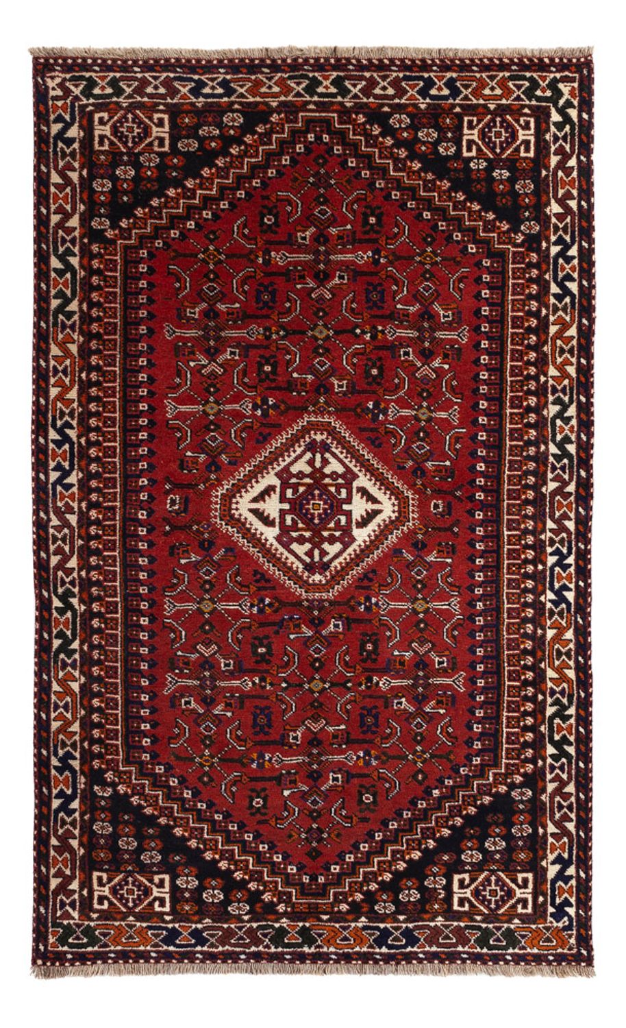 Tapis persan - Nomadic - 252 x 155 cm - rouge foncé