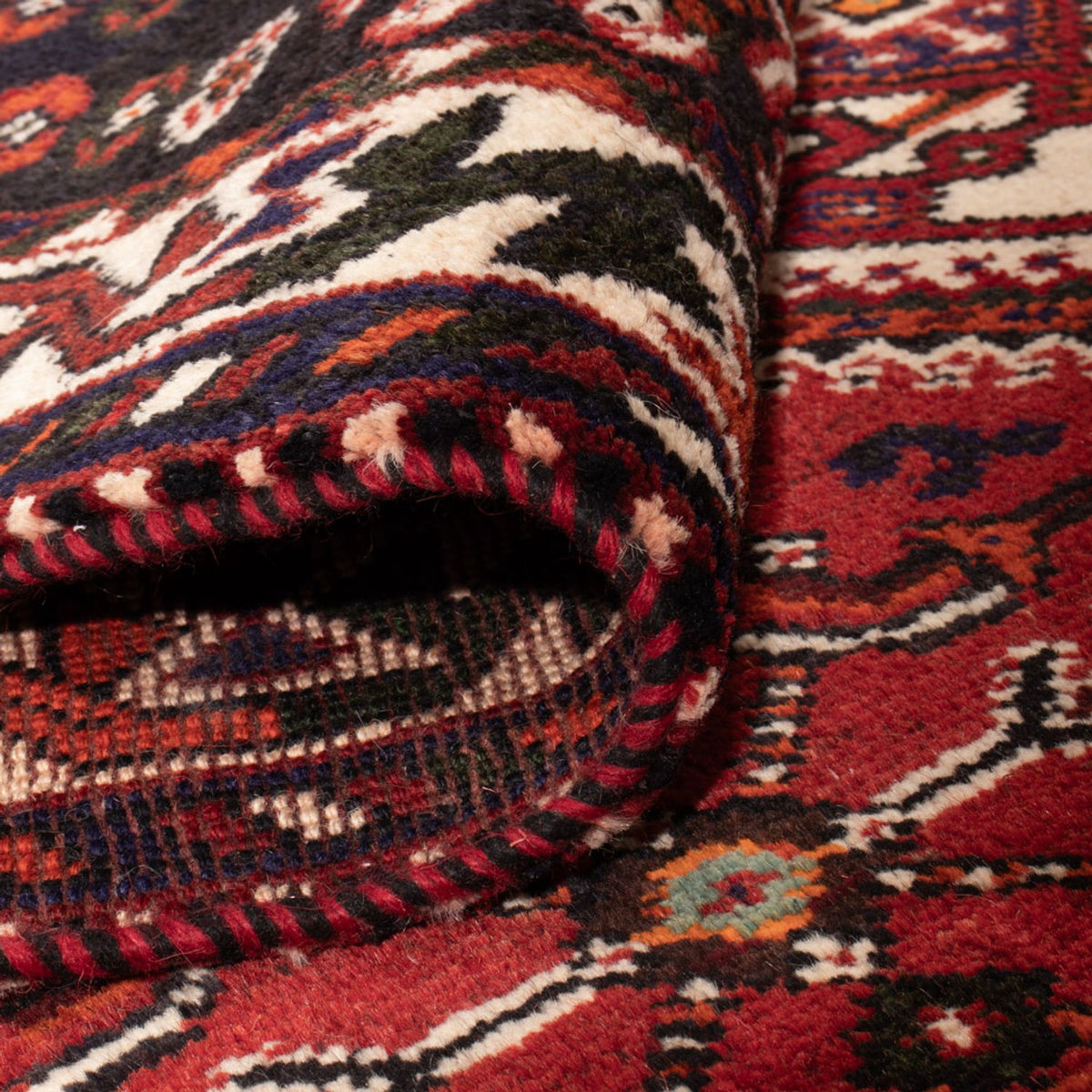 Tapis persan - Nomadic - 252 x 155 cm - rouge foncé