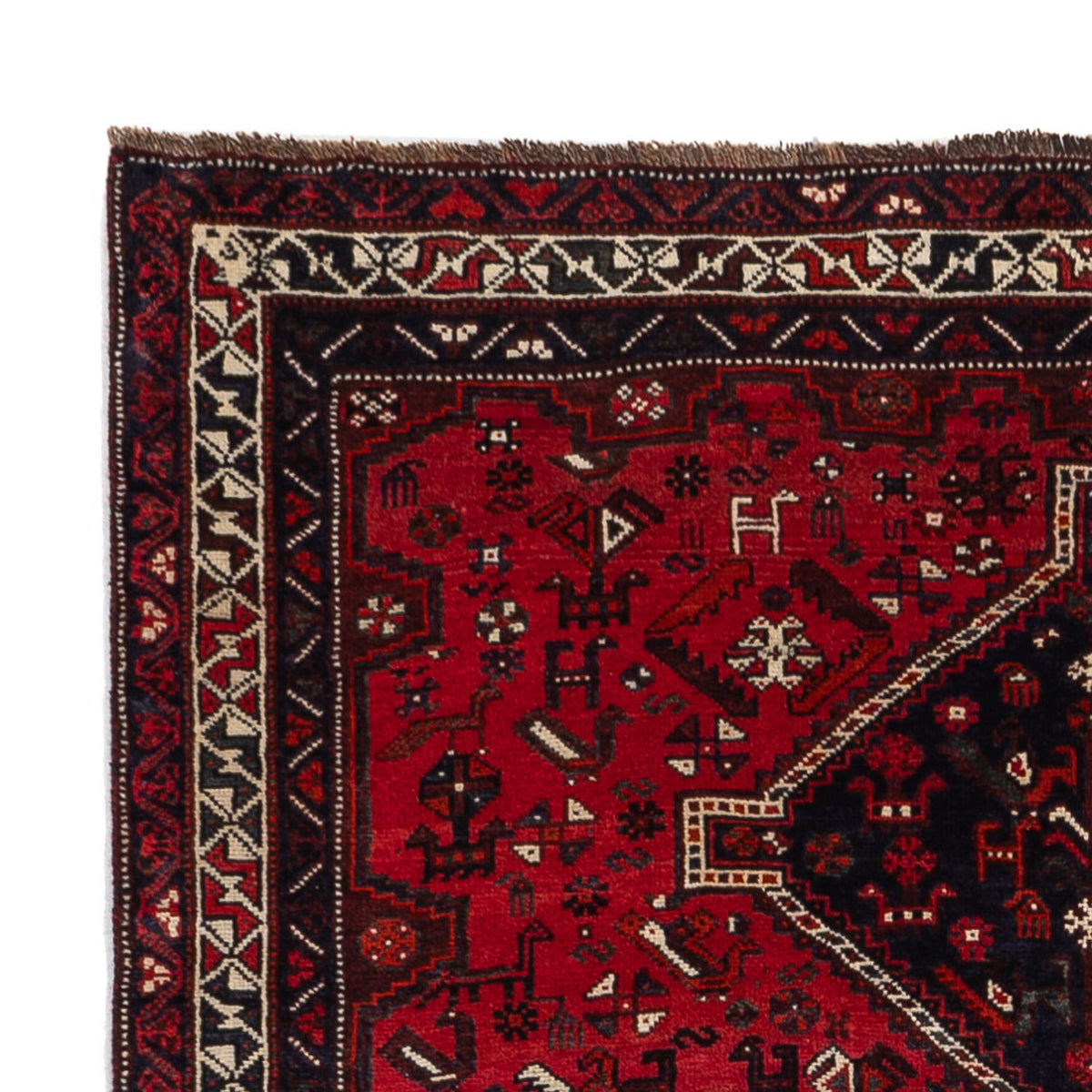 Tapis persan - Nomadic - 221 x 159 cm - rouge