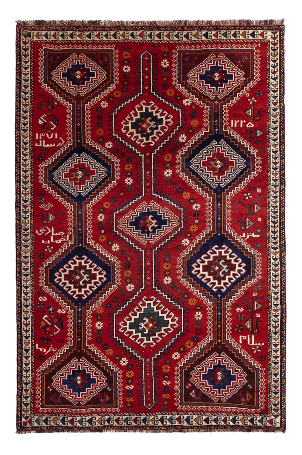 Tapis persan - Nomadic - 249 x 170 cm - rouge