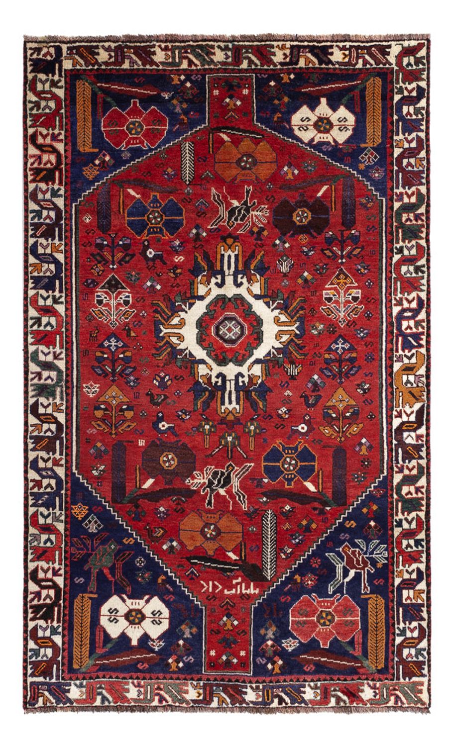 Tapis persan - Nomadic - 245 x 156 cm - rouge