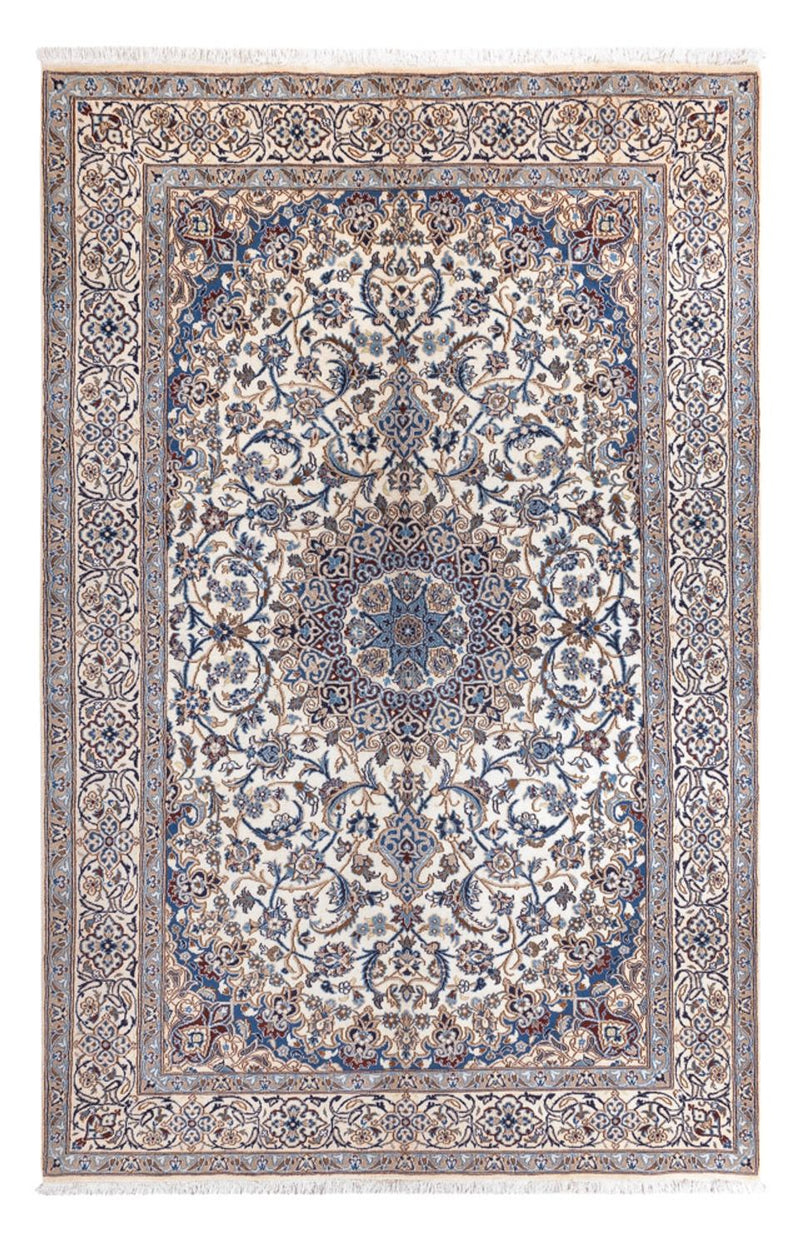 Tapis persan - Nain - 296 x 196 cm - crème