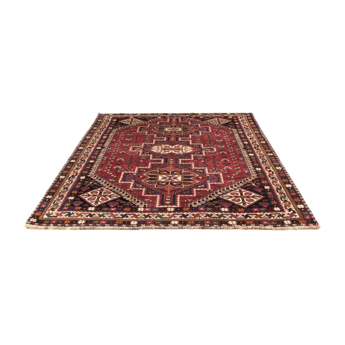 Tapis persan - Nomadic - 254 x 180 cm - rouge foncé