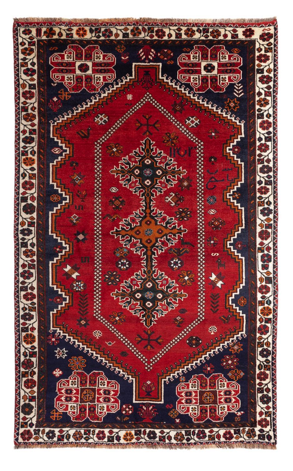Tapis persan - Nomadic - 257 x 162 cm - rouge