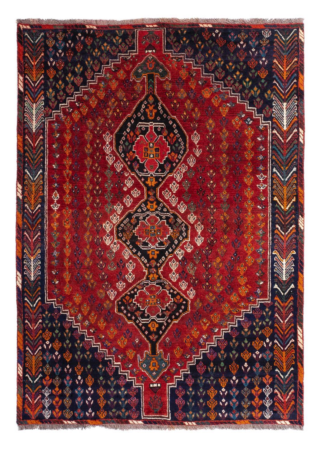 Tapis persan - Nomadic - 211 x 155 cm - rouge