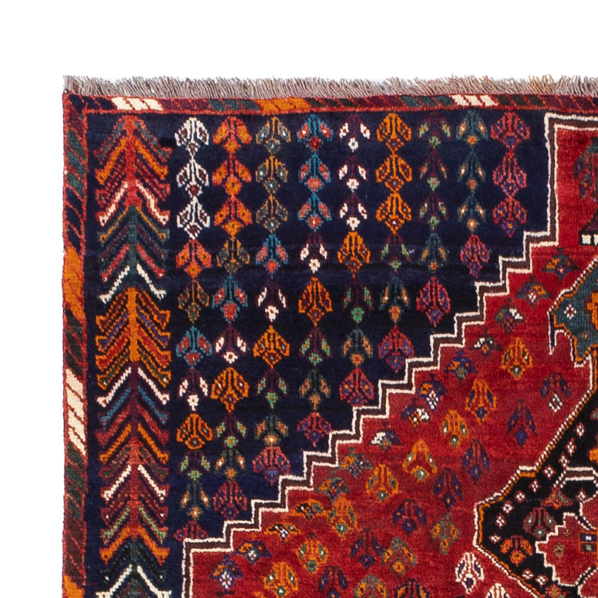 Tapis persan - Nomadic - 211 x 155 cm - rouge