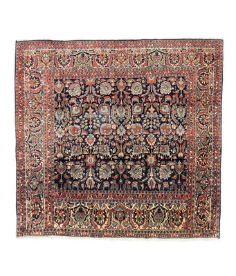 Tapis persan - Bidjar carré  - 197 x 187 cm - bleu