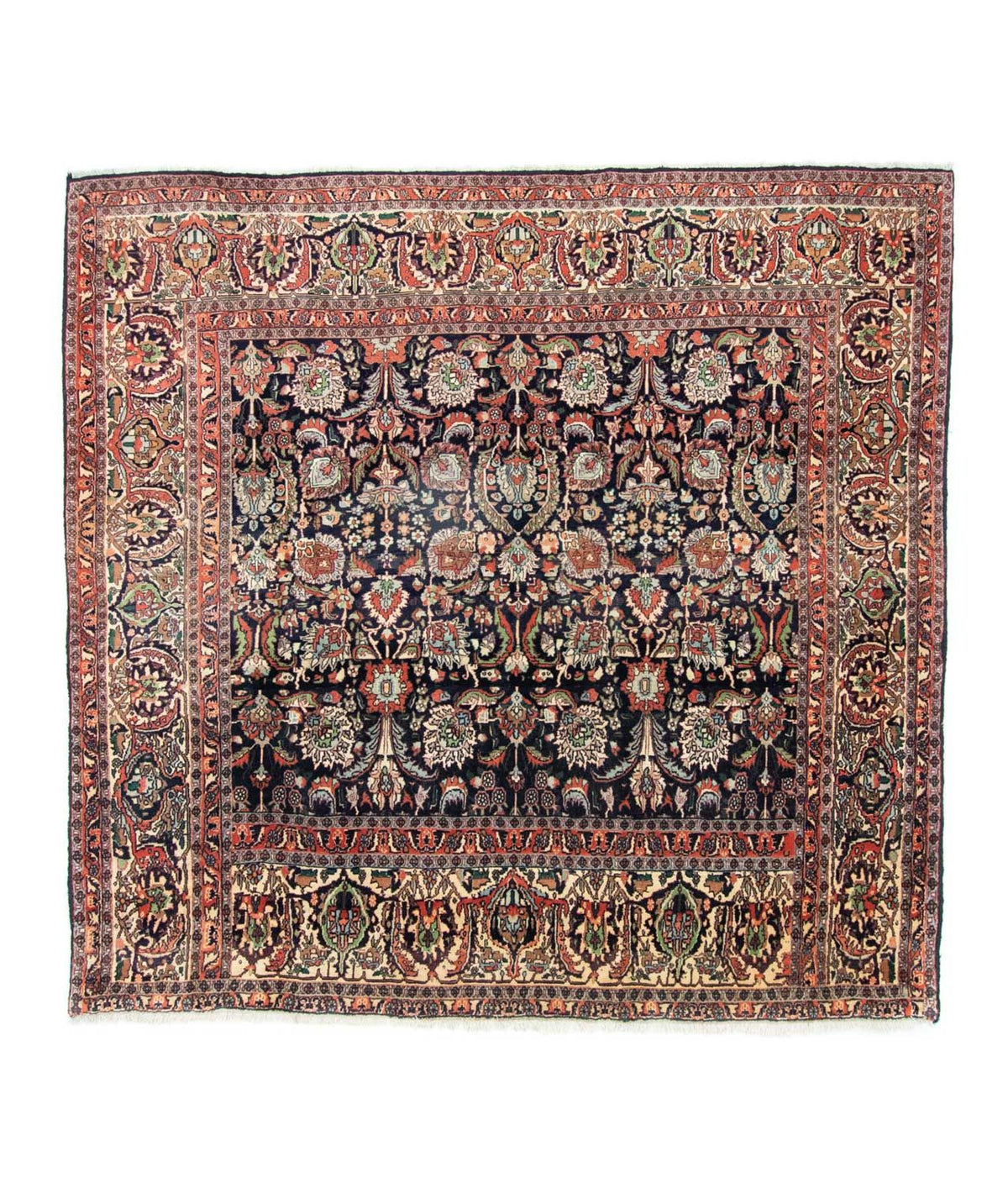 Tapis persan - Bidjar carré  - 197 x 187 cm - bleu