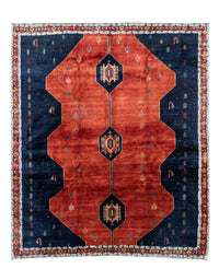 Tapis persan - Nomadic - 292 x 259 cm - bleu