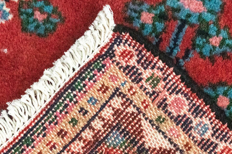 Tapis persan - Nomadic - 60 x 55 cm - rouge