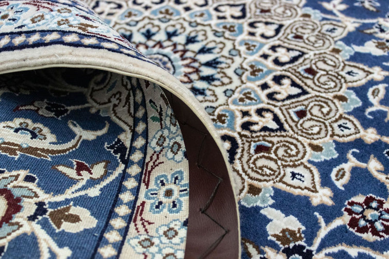 Tapis persan - Nain - 135 x 89 cm - bleu