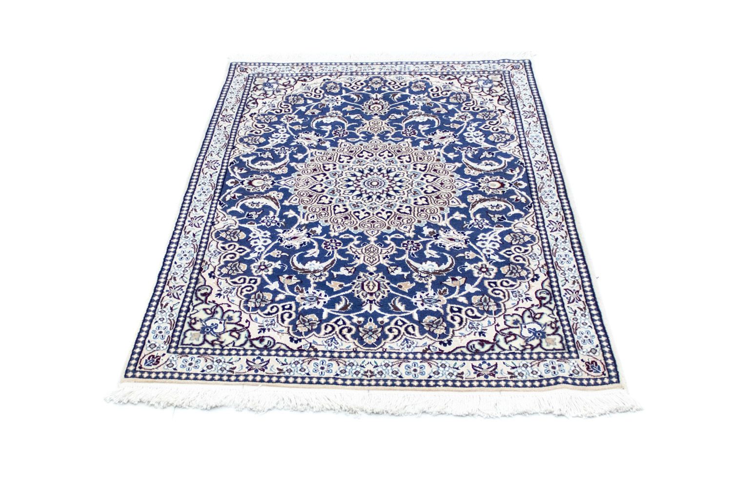 Tapis persan - Nain - 135 x 89 cm - bleu