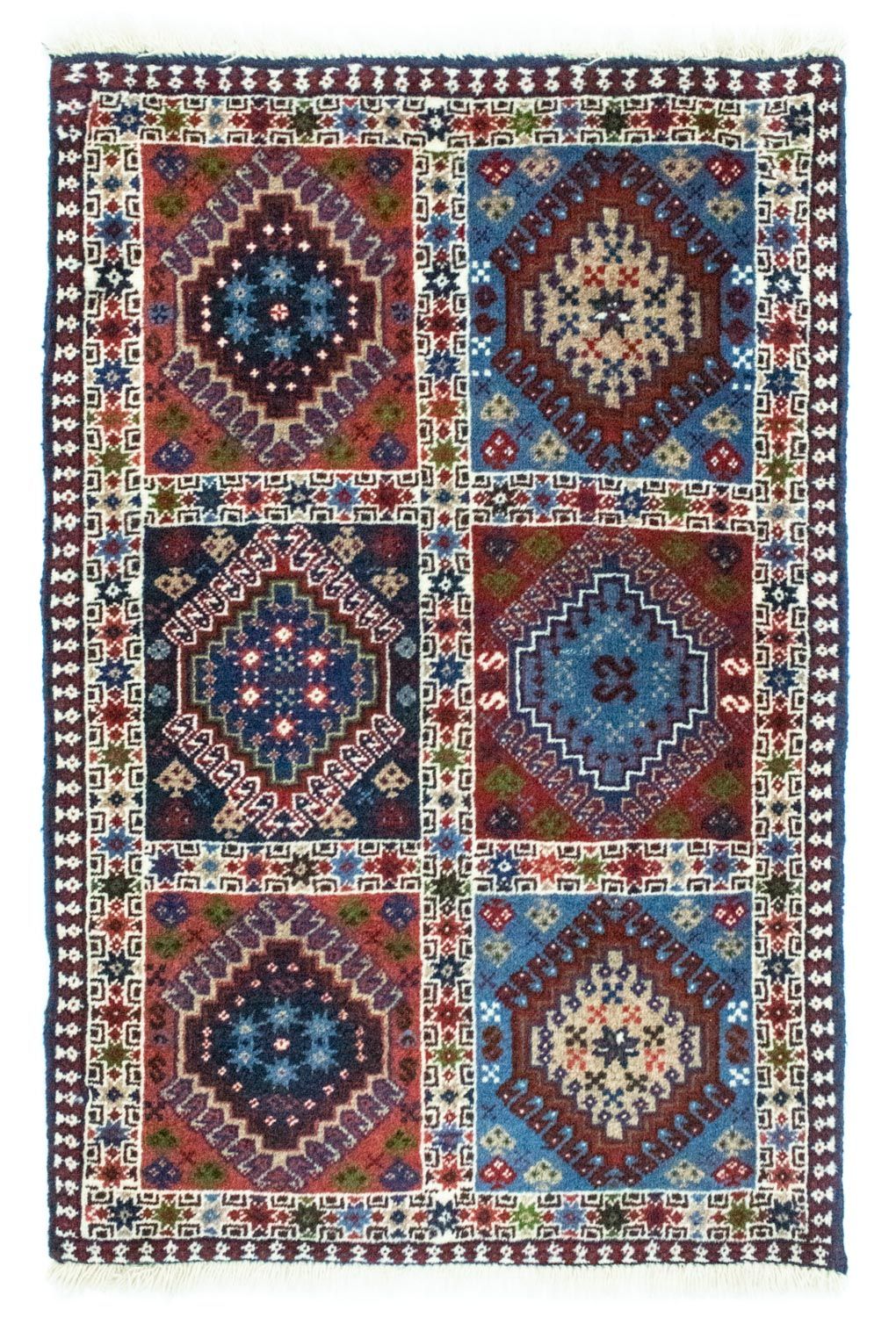 Tapis persan - Nomadic - 90 x 60 cm - multicolore