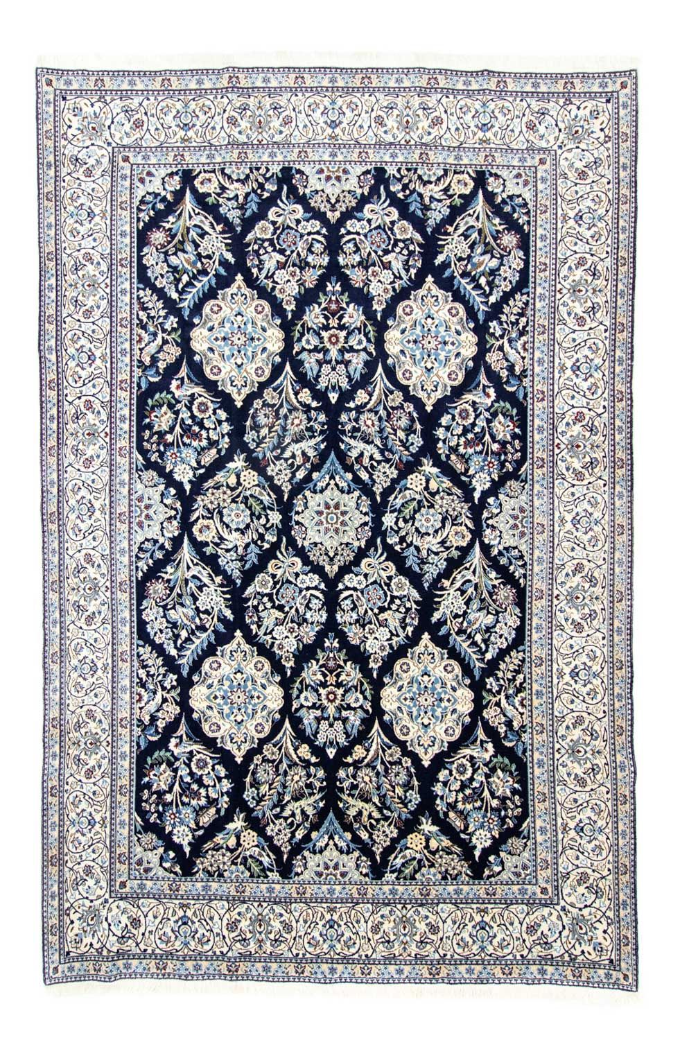 Tapis persan - Nain - Royal - 342 x 250 cm - bleu foncé