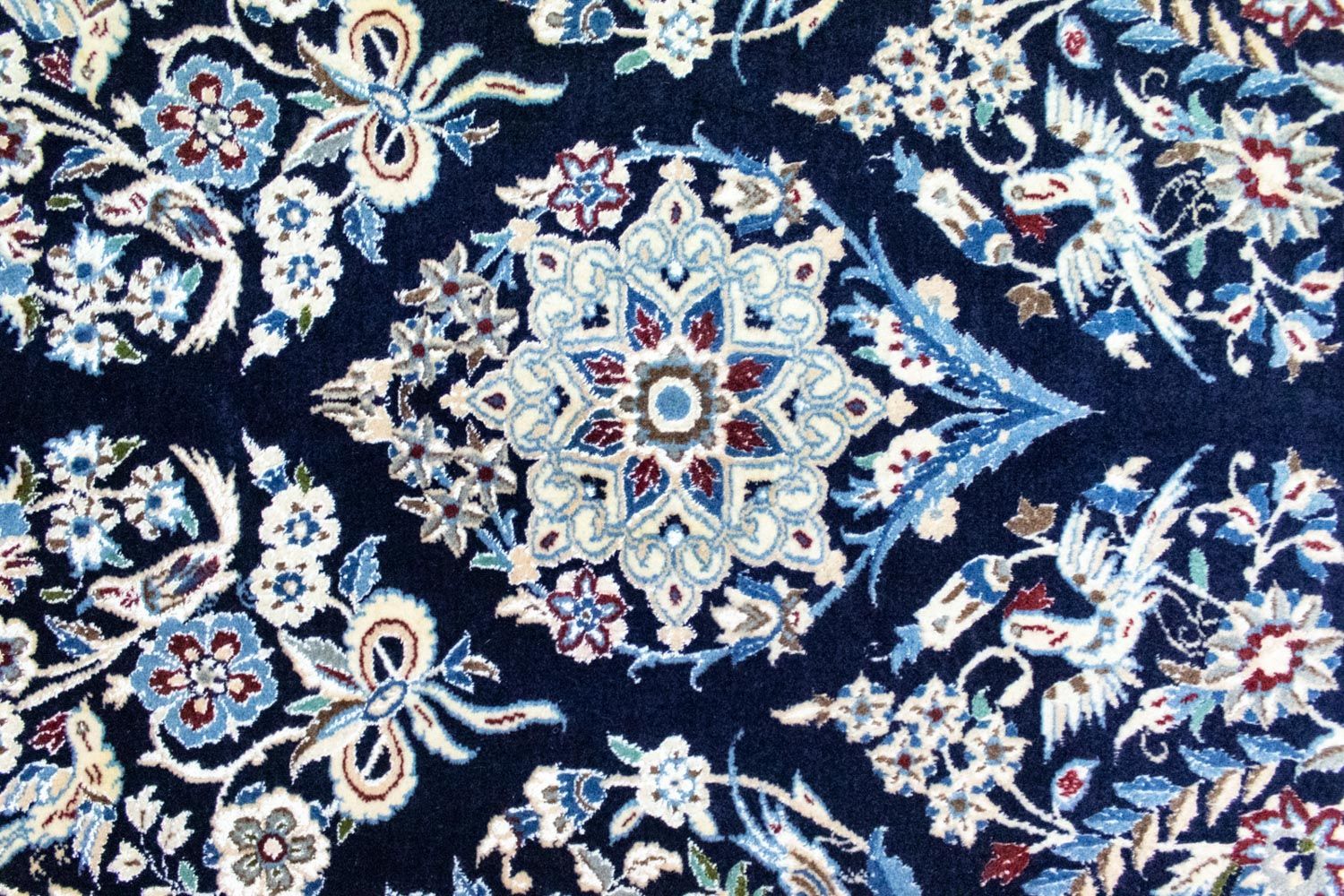 Tapis persan - Nain - Royal - 342 x 250 cm - bleu foncé