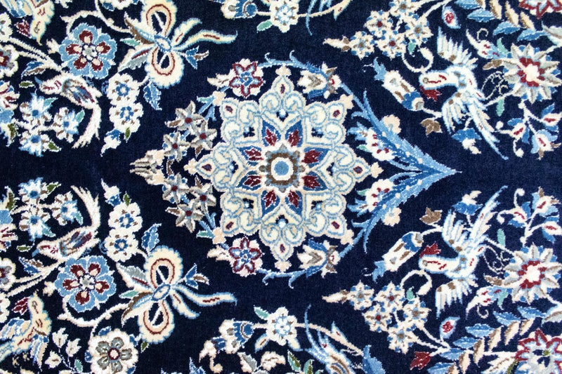 Tapis persan - Nain - Royal - 342 x 250 cm - bleu foncé