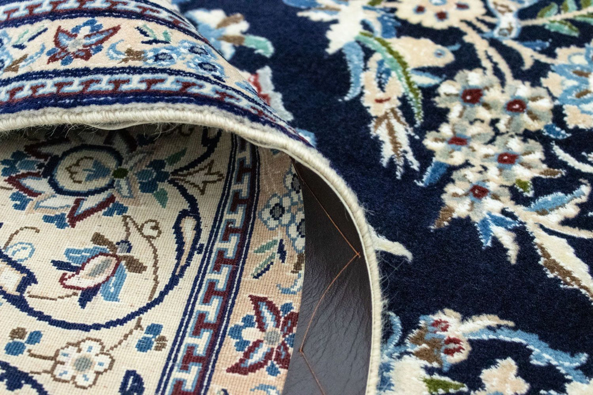 Tapis persan - Nain - Royal - 342 x 250 cm - bleu foncé