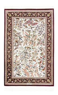 Tapis en soie - Ghom soie - Premium - 123 x 80 cm - beige