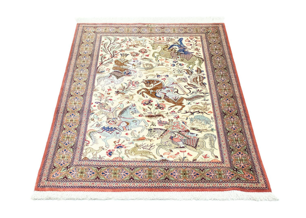 Tapis en soie - Ghom soie - Premium - 121 x 77 cm - beige
